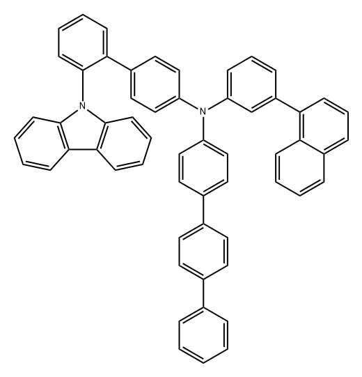 [1,1':4',1''-Terphenyl]-4-amine, N-[2'-(9H-carbazol-9-yl)[1,1'-biphenyl]-4-yl]-N-[3-(1-naphthalenyl)phenyl]- Structure