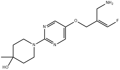 4-Piperidinol, 1-[5-[[(2E)-2-(aminomethyl)-3-fluoro-2-propen-1-yl]oxy]-2-pyrimidinyl]-4-methyl- Structure