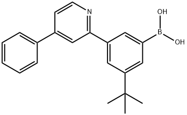 Boronic acid, B-[3-(1,1-dimethylethyl)-5-(4-phenyl-2-pyridinyl)phenyl]- Structure