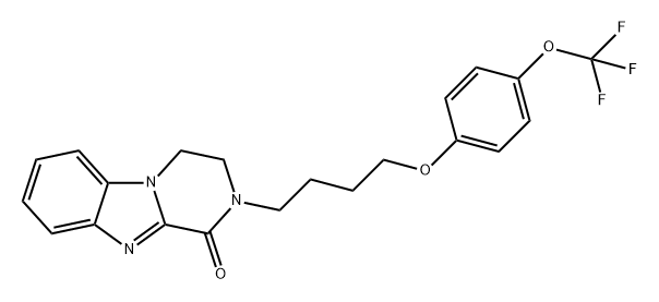 Pyrazino[1,2-a]benzimidazol-1(2H)-one, 3,4-dihydro-2-[4-[4-(trifluoromethoxy)phenoxy]butyl]- Structure