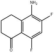 1(2H)-Naphthalenone, 5-amino-6,8-difluoro-3,4-dihydro- Structure