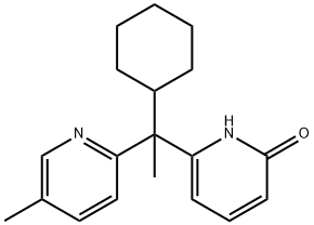 2(1H)-Pyridinone, 6-[1-cyclohexyl-1-(5-methyl-2-pyridinyl)ethyl]- 구조식 이미지