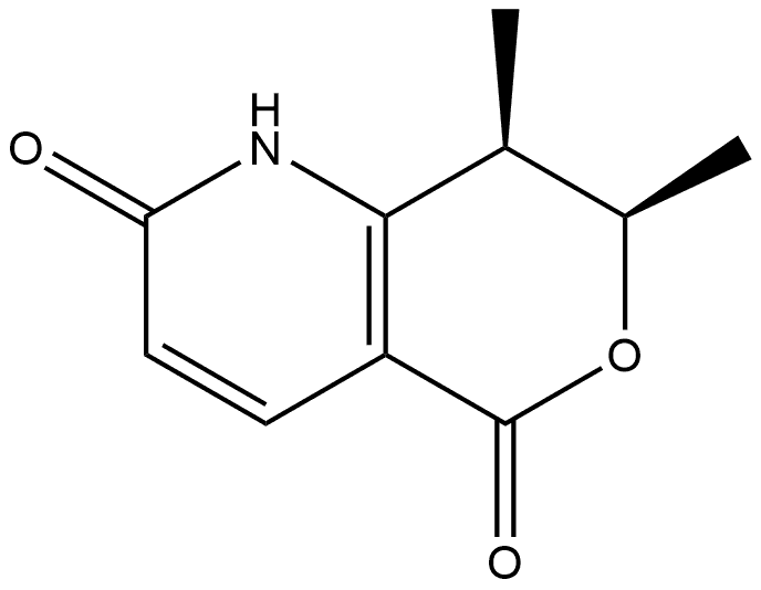 rel-(7S,8S)-7,8-Dimethyl-7,8-dihydro-1H-pyrano[4,3-b]pyridine-2,5-dione 구조식 이미지