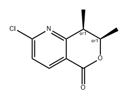 5H-Pyrano[4,3-b]pyridin-5-one, 2-chloro-7,8-dihydro-7,8-dimethyl-, (7R,8R)-rel- Structure