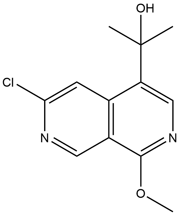 6-Chloro-1-methoxy-α,α-dimethyl-2,7-naphthyridine-4-methanol 구조식 이미지