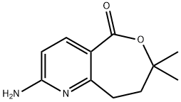 Oxepino[4,3-b]pyridin-5(7H)-one, 2-amino-8,9-dihydro-7,7-dimethyl- Structure