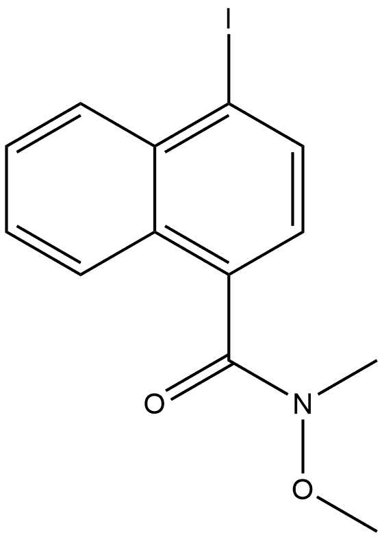 4-Iodo-N-methoxy-N-methyl-1-naphthalenecarboxamide Structure