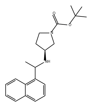 1-Pyrrolidinecarboxylic acid, 3-[[1-(1-naphthalenyl)ethyl]amino]-, 1,1-dimethylethyl ester, (3S)- Structure