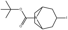 8-Azabicyclo[3.2.1]octane-8-carboxylic acid, 3-iodo-, 1,1-dimethylethyl ester Structure