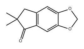 5H-Indeno[5,6-d]-1,3-dioxol-5-one, 6,7-dihydro-6,6-dimethyl- 구조식 이미지