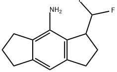 s-Indacen-4-amine, 3-(difluoromethyl)-1,2,3,5,6,7-hexahydro- Structure