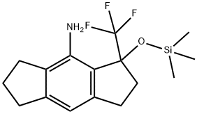 s-Indacen-4-amine, 1,2,3,5,6,7-hexahydro-3-(trifluoromethyl)-3-[(trimethylsilyl)oxy]- Structure