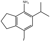 1H-Inden-4-amine, 7-fluoro-2,3-dihydro-5-(1-methylethyl)- Structure