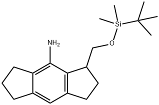 s-Indacen-4-amine, 3-[[[(1,1-dimethylethyl)dimethylsilyl]oxy]methyl]-1,2,3,5,6,7-hexahydro- Structure