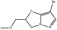 Pyrazolo[5,1-b]oxazole, 7-bromo-2,3-dihydro-2-(methoxymethyl)- 구조식 이미지