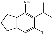 1H-Inden-4-amine, 6-fluoro-2,3-dihydro-5-(1-methylethyl)- Structure