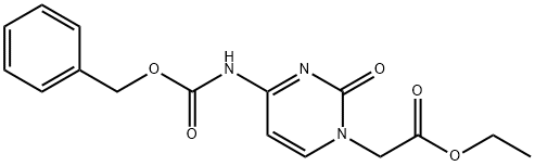 1(2H)-Pyrimidineacetic acid, 2-oxo-4-[[(phenylmethoxy)carbonyl]amino]-, ethyl ester Structure