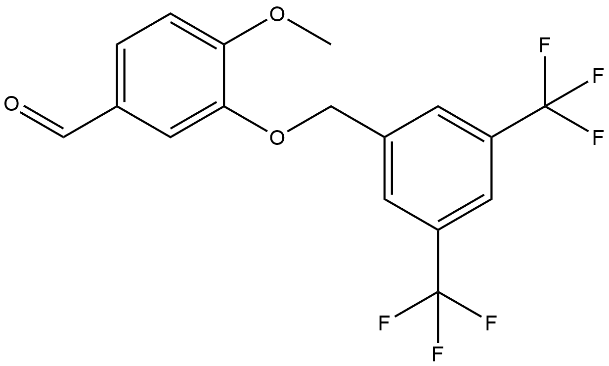 3-[[3,5-Bis(trifluoromethyl)phenyl]methoxy]-4-methoxybenzaldehyde Structure