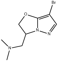 Pyrazolo[5,1-b]oxazole-3-methanamine, 7-bromo-2,3-dihydro-N,N-dimethyl- Structure