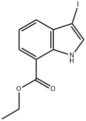 Ethyl 3-iodo-1H-indole-7-carboxylate Structure