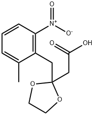 2-(2-(2-Methyl-6-nitrobenzyl)-1,3-dioxolan-2-yl)acetic acid Structure