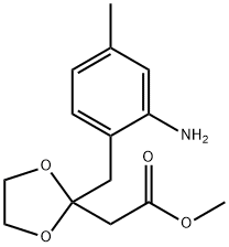 Methyl 2-(2-(2-amino-4-methylbenzyl)-1,3-dioxolan-2-yl)acetate Structure