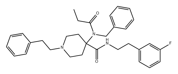 4-Piperidinecarboxamide, N-[2-(3-fluorophenyl)ethyl]-4-[(1-oxopropyl)(phenylmethyl)amino]-1-(2-phenylethyl)- Structure