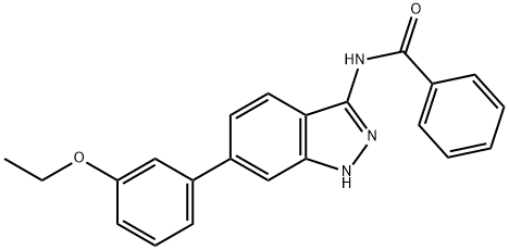 Benzamide, N-[6-(3-ethoxyphenyl)-1H-indazol-3-yl]- 구조식 이미지