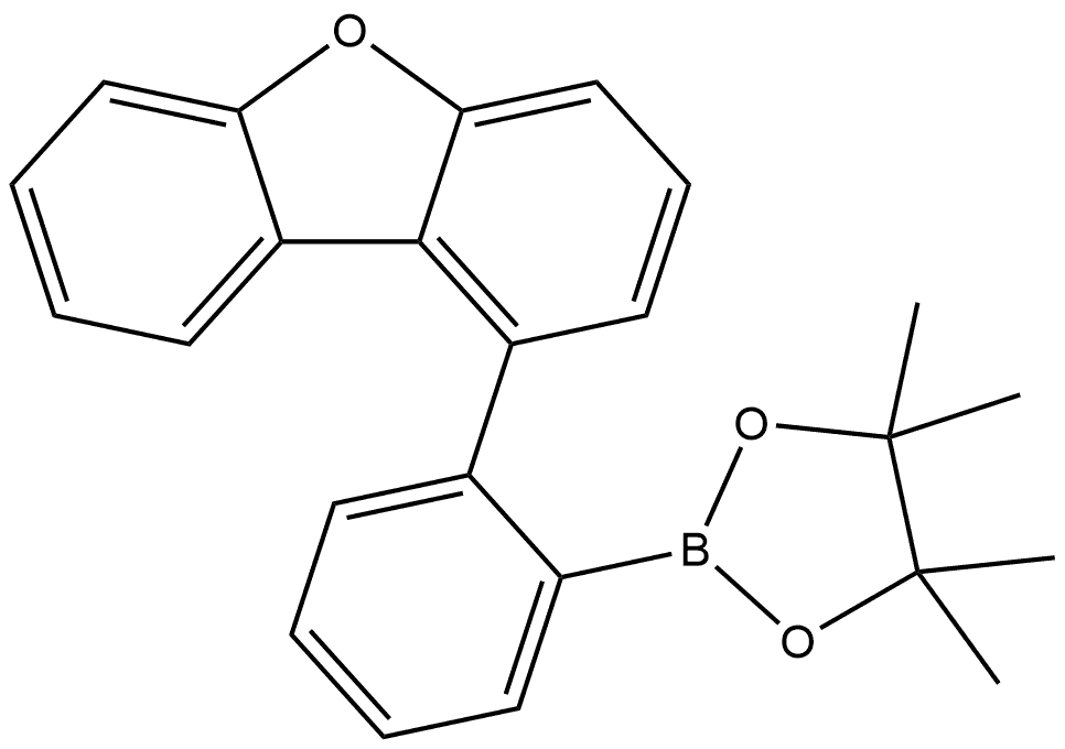 2-(2-(dibenzo[b,d]furan-1-yl)phenyl)-4,4,5,5-tetramethyl-1,3,2-dioxaborolane Structure