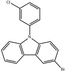 9H-Carbazole, 3-bromo-9-(3-chlorophenyl)- Structure