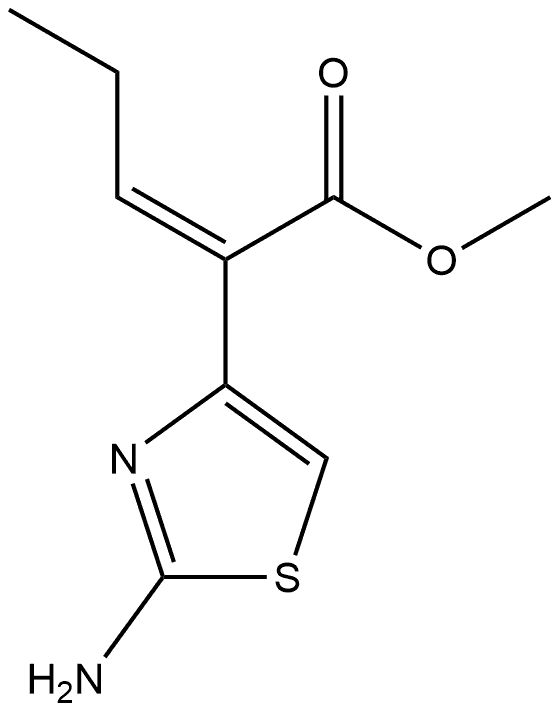 4-Thiazoleacetic acid, 2-amino-α-propylidene-, methyl ester, (αZ)- Structure