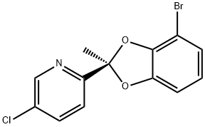 Pyridine, 2-[(2R)-4-bromo-2-methyl-1,3-benzodioxol-2-yl]-5-chloro- Structure