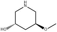 3-Piperidinol, 5-methoxy-, (3S,5S)- Structure