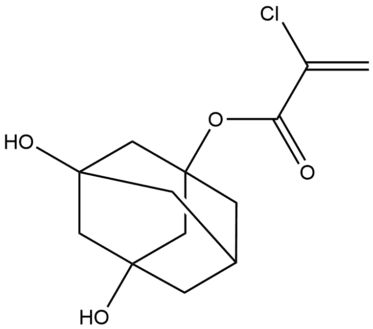 3,5-Dihydroxytricyclo[3.3.1.13,7]dec-1-yl 2-chloro-2-propenoate Structure