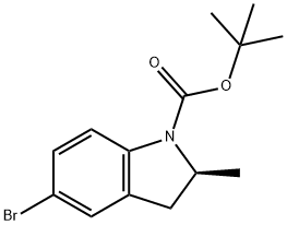 1,1-Dimethylethyl (2S)-5-bromo-2,3-dihydro-2-methyl-1H-indole-1-carboxylate Structure