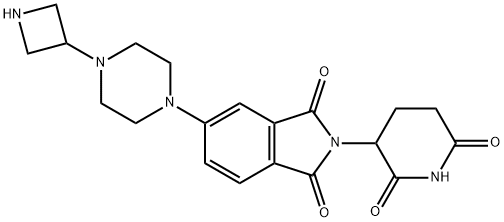 1H-Isoindole-1,3(2H)-dione, 5-[4-(3-azetidinyl)-1-piperazinyl]-2-(2,6-dioxo-3-piperidinyl)- Structure