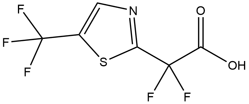 α,α-Difluoro-5-(trifluoromethyl)-2-thiazoleacetic acid 구조식 이미지