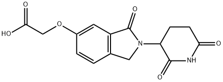 Acetic acid, 2-[[2-(2,6-dioxo-3-piperidinyl)-2,3-dihydro-3-oxo-1H-isoindol-5-yl]oxy]- 구조식 이미지