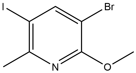 3-bromo-5-iodo-2-methoxy-6-methylpyridine 구조식 이미지