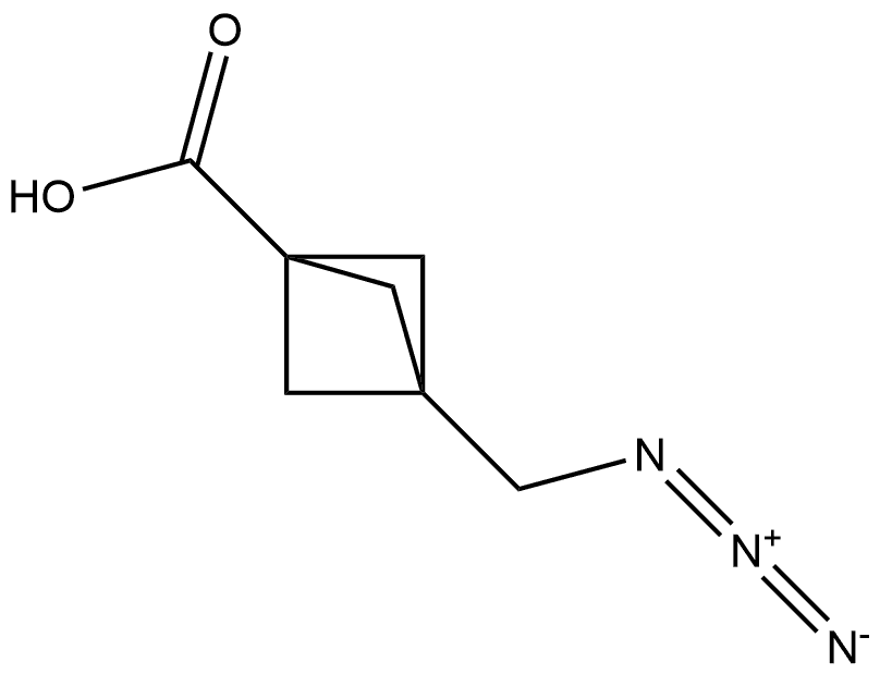 3-(Azidomethyl)bicyclo[1.1.1]pentane-1-carboxylic acid Structure