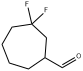 3,3-difluorocycloheptane-1-carbaldehyde Structure