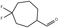 4,4-difluorocycloheptane-1-carbaldehyde Structure