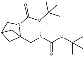 tert-butyl 1-({[(tert-butoxy)carbonyl]amino}methyl)-2-azabicyclo[2.1.1]hexane-2-carboxylate Structure