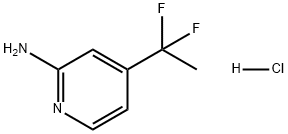 2-Pyridinamine, 4-(1,1-difluoroethyl)-, hydrochloride (1:1) 구조식 이미지