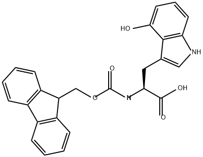 Tryptophan, N-[(9H-fluoren-9-ylmethoxy)carbonyl]-4-hydroxy- Structure