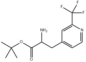 Phenylalanine, (trifluoromethyl)-, 1,1-dimethylethyl ester 구조식 이미지