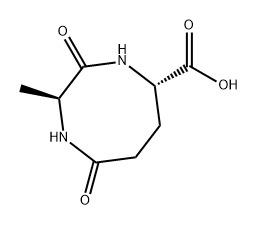 1,4-Diazocine-5-carboxylic acid, octahydro-2-methyl-3,8-dioxo-, (2S,5S)- Structure