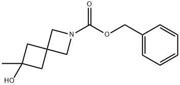 2-Azaspiro[3.3]heptane-2-carboxylic acid, 6-hydroxy-6-methyl-, phenylmethyl ester 구조식 이미지