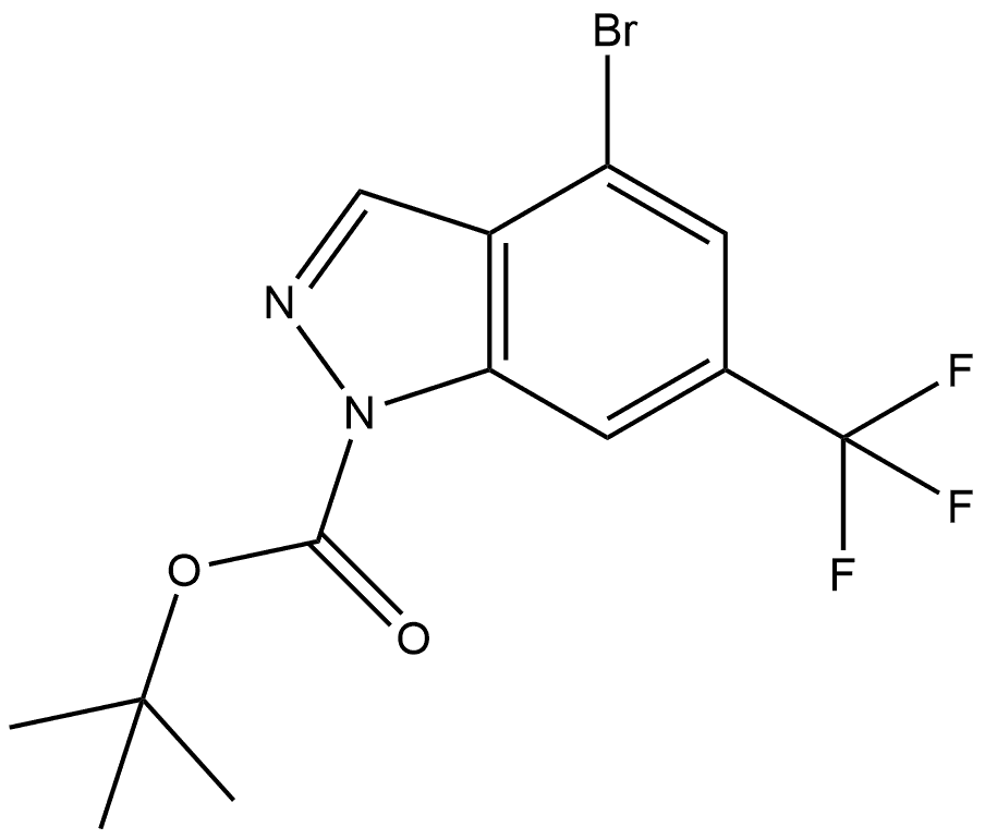 1,1-Dimethylethyl 4-bromo-6-(trifluoromethyl)-1H-indazole-1-carboxylate Structure