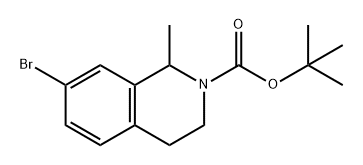 2(1H)-Isoquinolinecarboxylic acid, 7-bromo-3,4-dihydro-1-methyl-, 1,1-dimethylethyl ester Structure